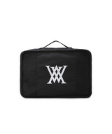 Unisex Fabric Mix Boston Bag - Black