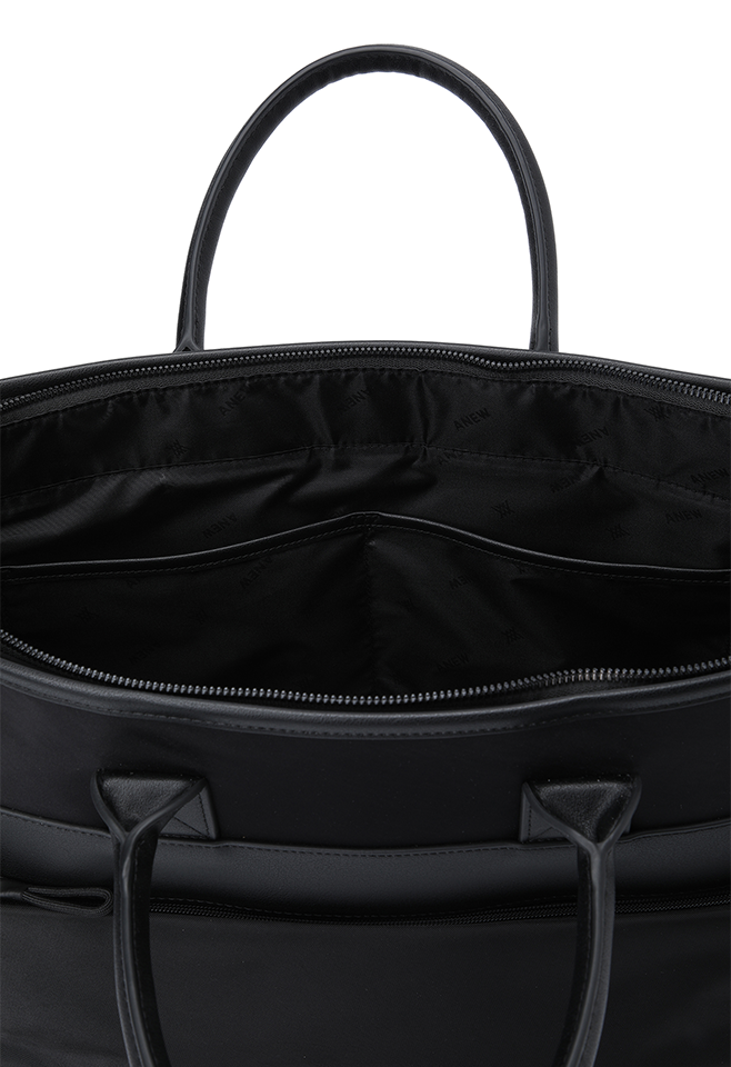 Unisex Big Pocket Tote Bag - Black