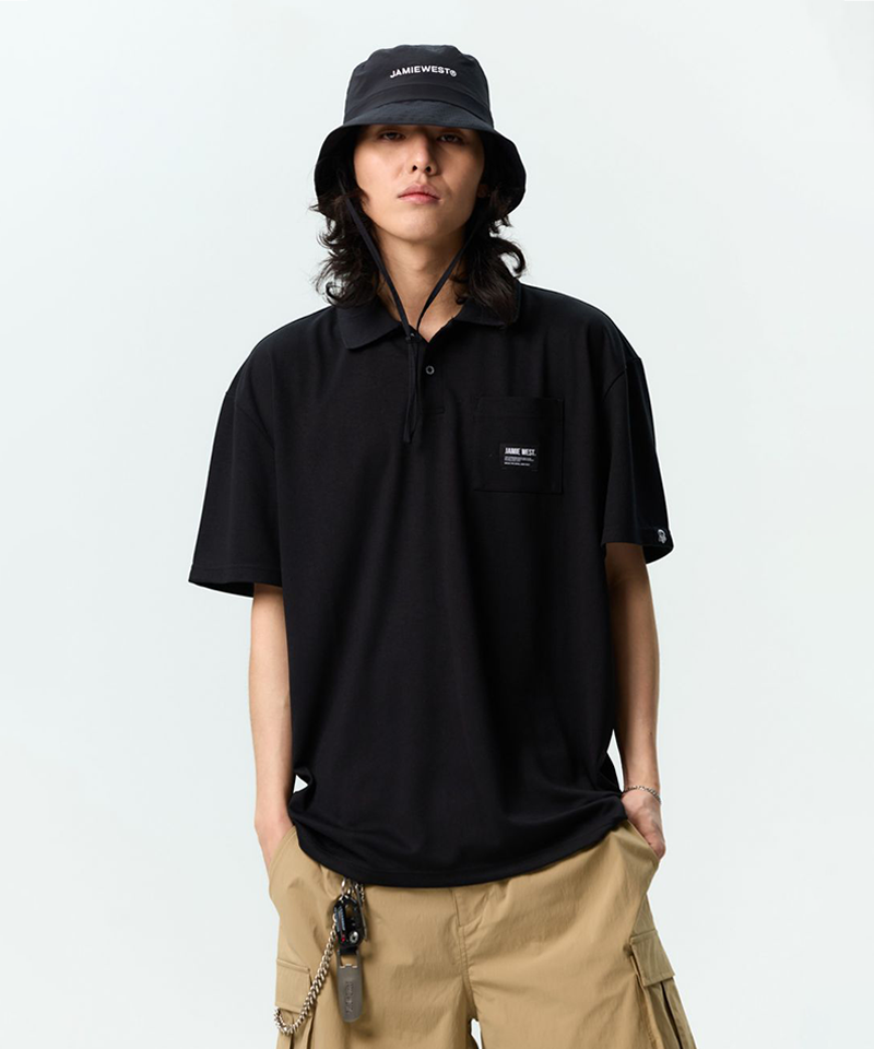 Jamie West Club Print Pocket P-Shirts - Black