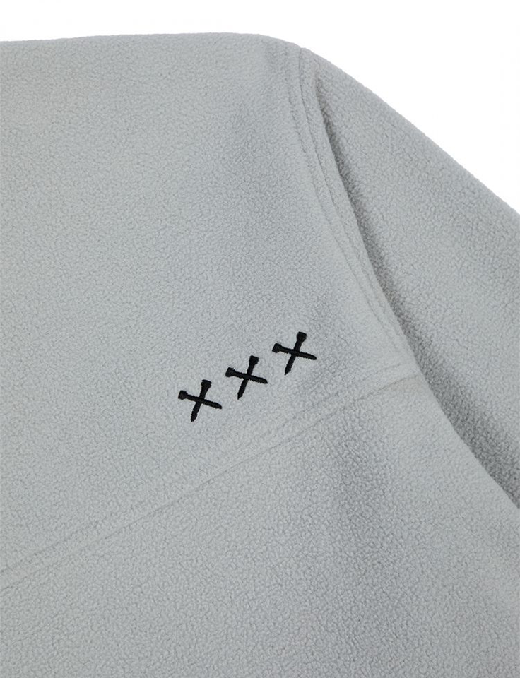 Jamie West Fleece Nylon Reversible Jumper - Gray