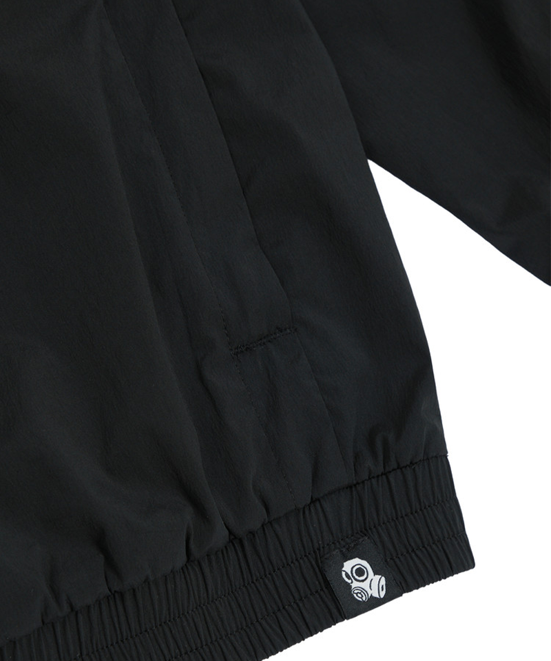 Jamie West No.9 High-Neck Packable Windbreaker - Black