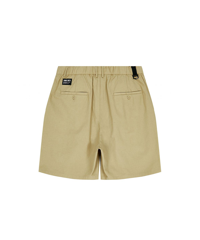 Jamie West Onetuck Wide Set-up Shorts - Beige
