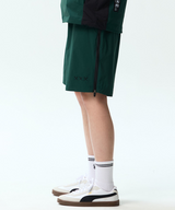 Jamie West Side Ventilation Zip-Up Shorts - Green