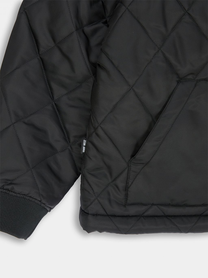 Jamie West Lettering Quilted Detachable Jumper - Black