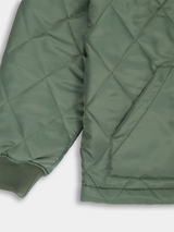 Jamie West Lettering Quilted Detachable Jumper - Green