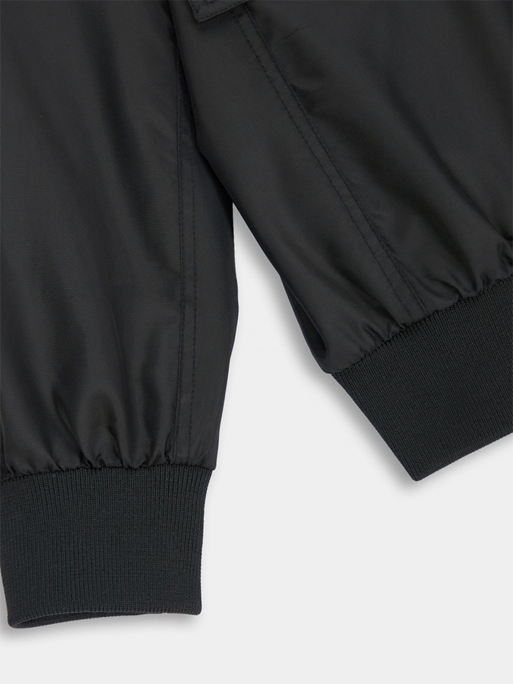 Jamie West Stand Collar Windbreaker - Black