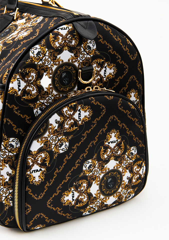 UTAA Midnight Panther Baroque Boston Bag - Black