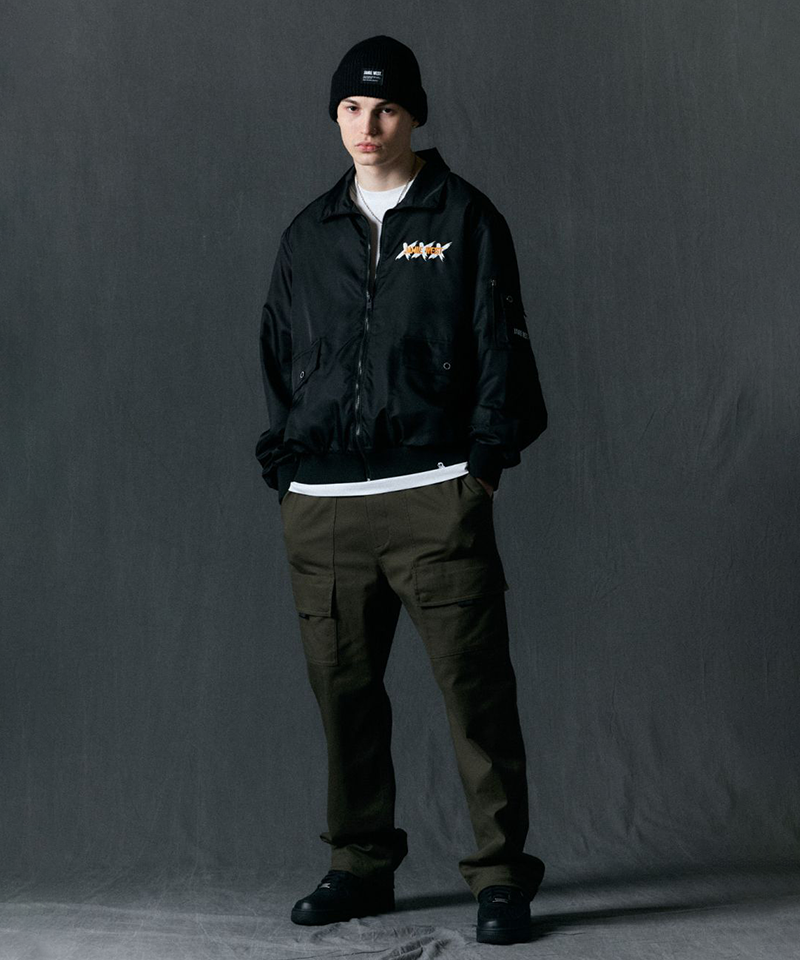 Jamie West Stand Collar Windbreaker - Black