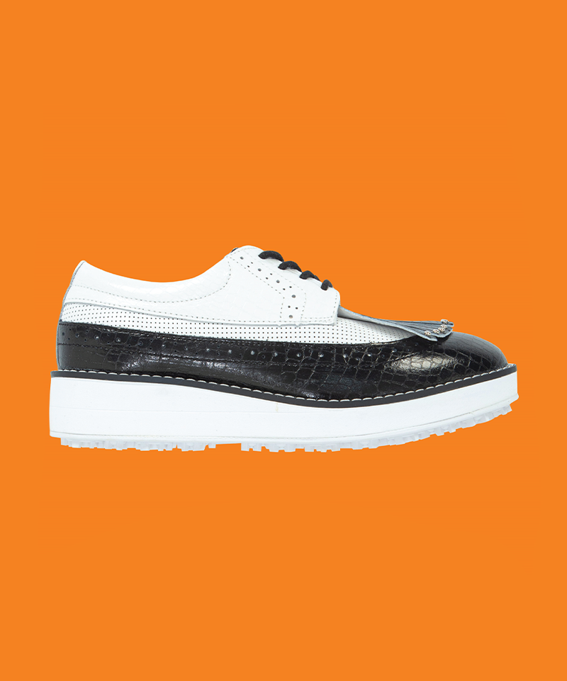 Black Label Natural Leather 2WAY Leather Sole High-Up Balance Golf Shoes - 3 Colors