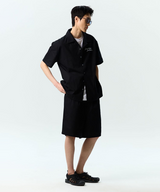 Jamie West Onetuck Wide Set-up Shorts - Black