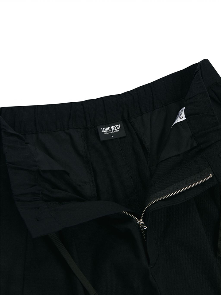 Jamie West Onetuck Wide Set-up Shorts - Black