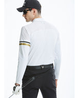 Cooling shoulder punching collar T-Shirt - White