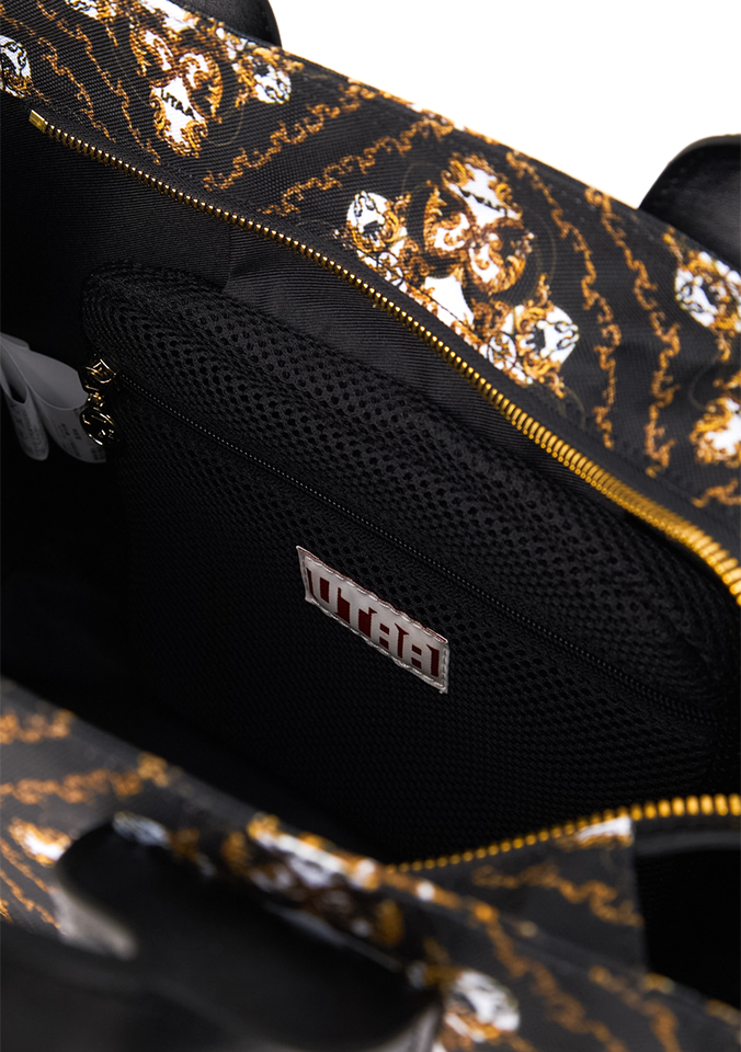 UTAA Midnight Panther Baroque Tote Bag - Black