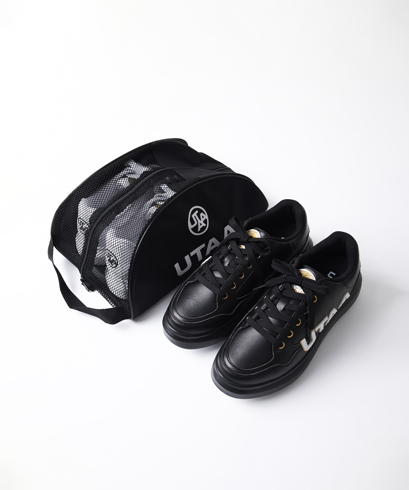 UTAA Women's Gilt Bold Logo Platform Sneakers - Black