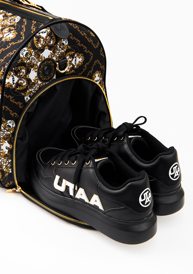 UTAA Midnight Panther Baroque Boston Bag - Black