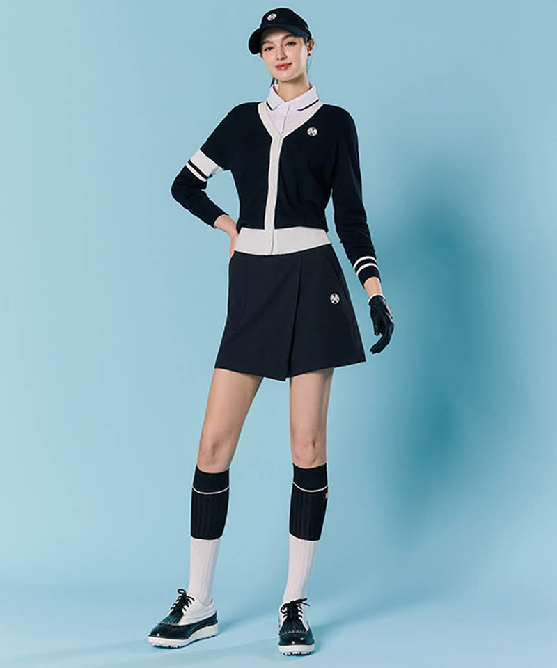 Orange Label Color Blocking Knee Socks - 4 Colors