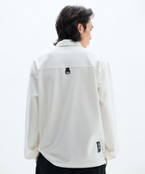 Jamie West Woven Pocket Point Collar T-Shirts - White
