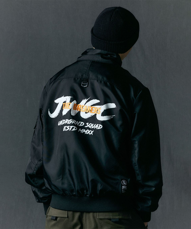Jamie West Stand Collar Windbreaker - Black