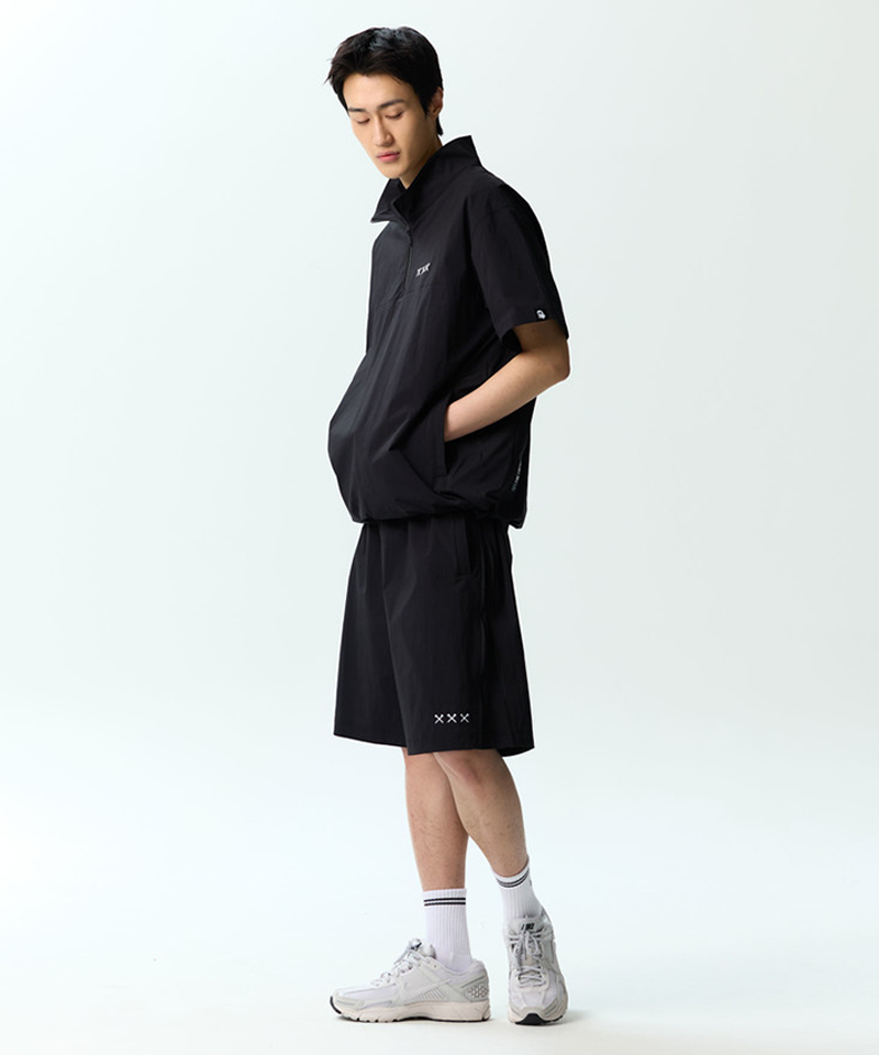 Jamie West Side Ventilation Zip-Up Shorts - Black