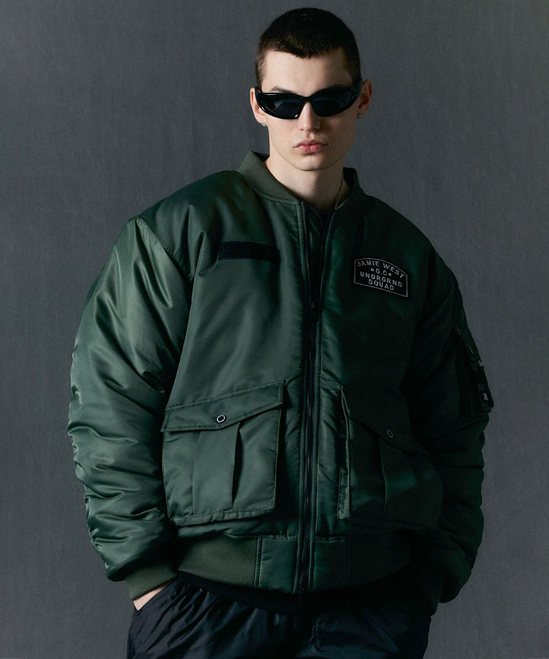 Jamie West Squad MA-1 Heavy Jumper - Green