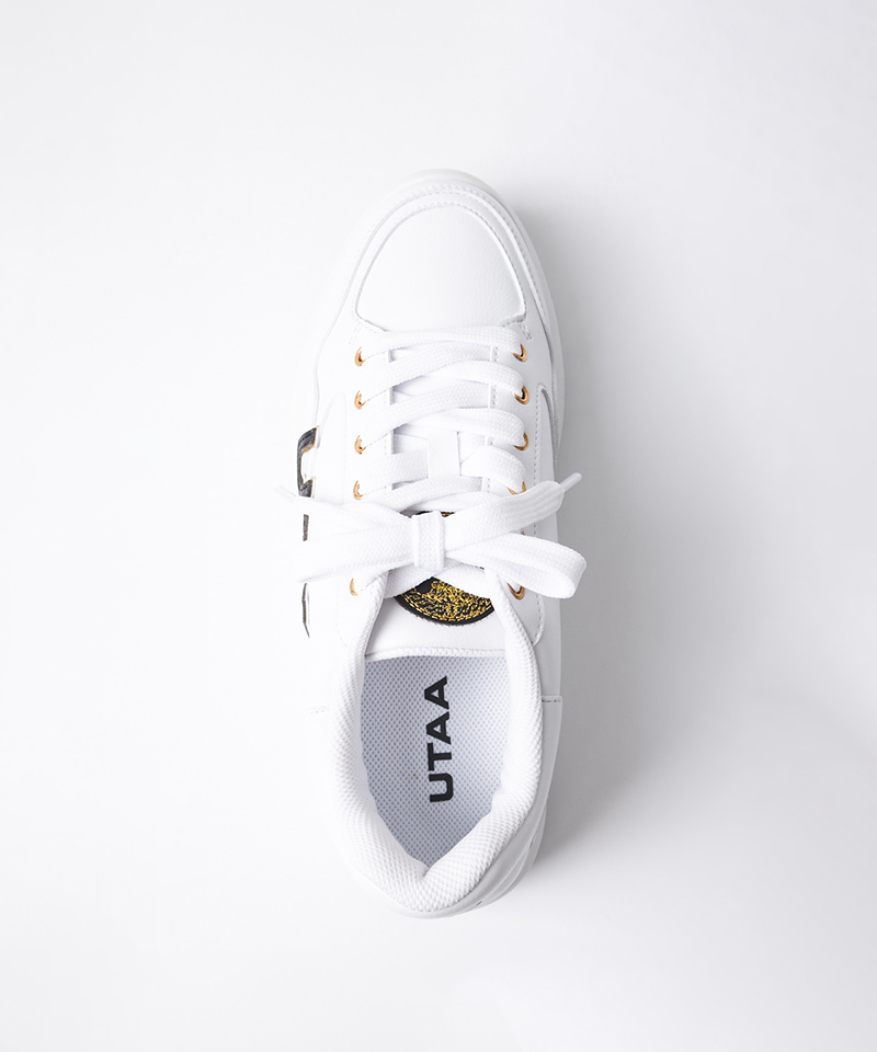 UTAA Women's Gilt Bold Logo Platform Sneakers - White