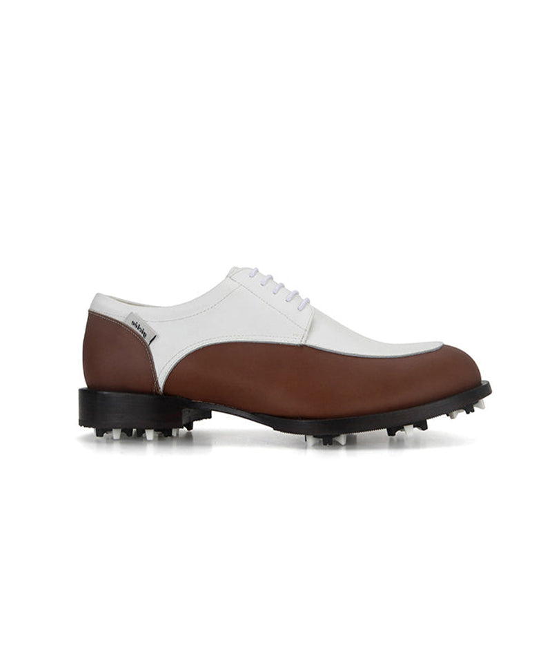 Giclee Unisex Oldies Goodies Premium Leather Golf Shoes - Brown