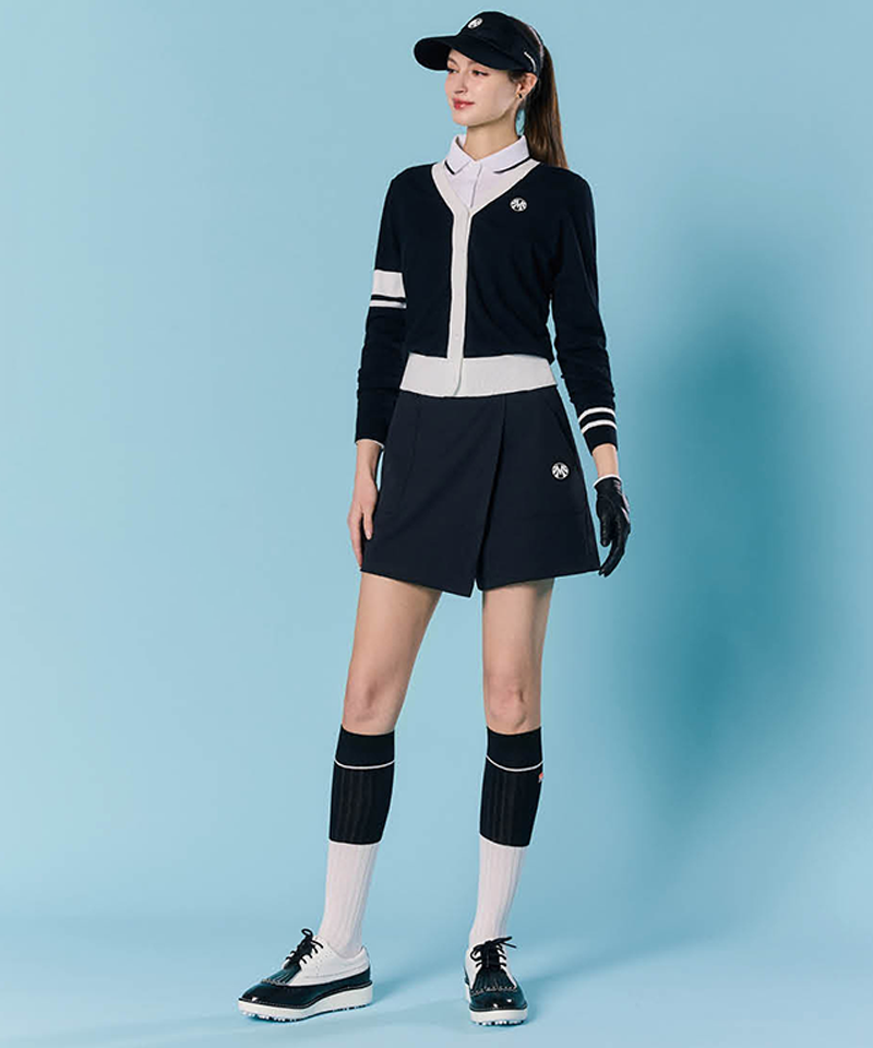 Orange Label Color Blocking Knee Socks - 4 Colors