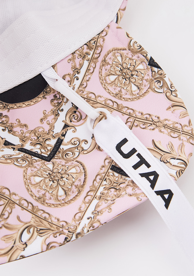 UTAA Women's Color Season Baroque Back Open Bucket Hat - Light Pink