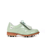 Giclee Unisex Classy Patent Premium Leather Golf Shoes - Mint