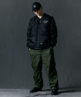Jamie West Lettering Quilted Detachable Jumper - Black