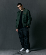 Jamie West Lettering Quilted Detachable Jumper - Green