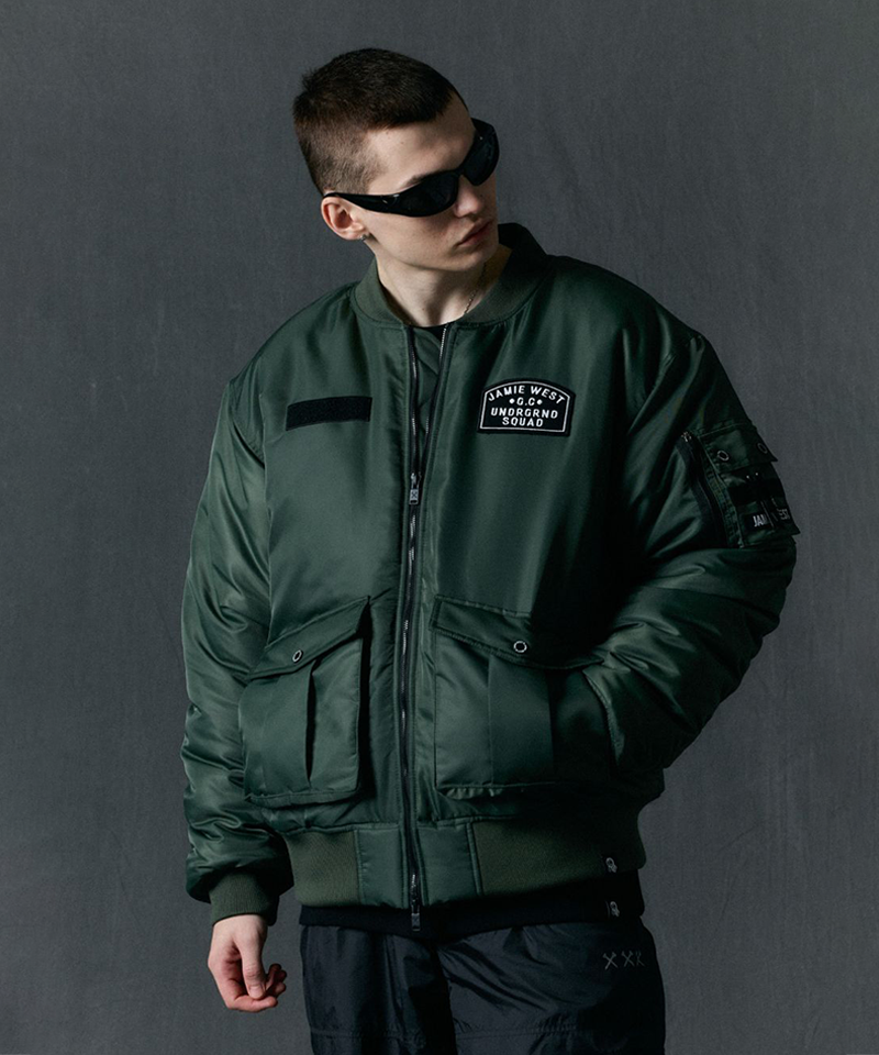 Jamie West Squad MA-1 Heavy Jumper - Green