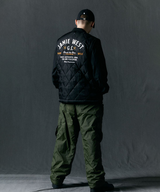 Jamie West Lettering Quilted Detachable Jumper - Black