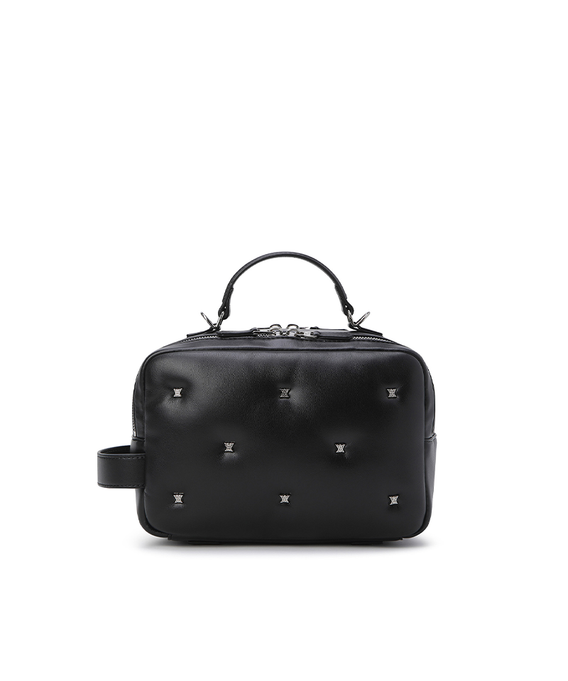 Women's Padded Color Pouch - Black