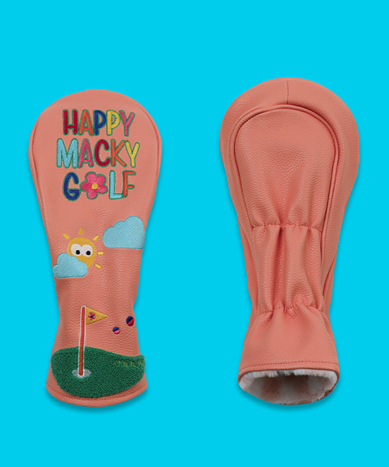 MACKY Golf: Happy Driver Cover - Coral