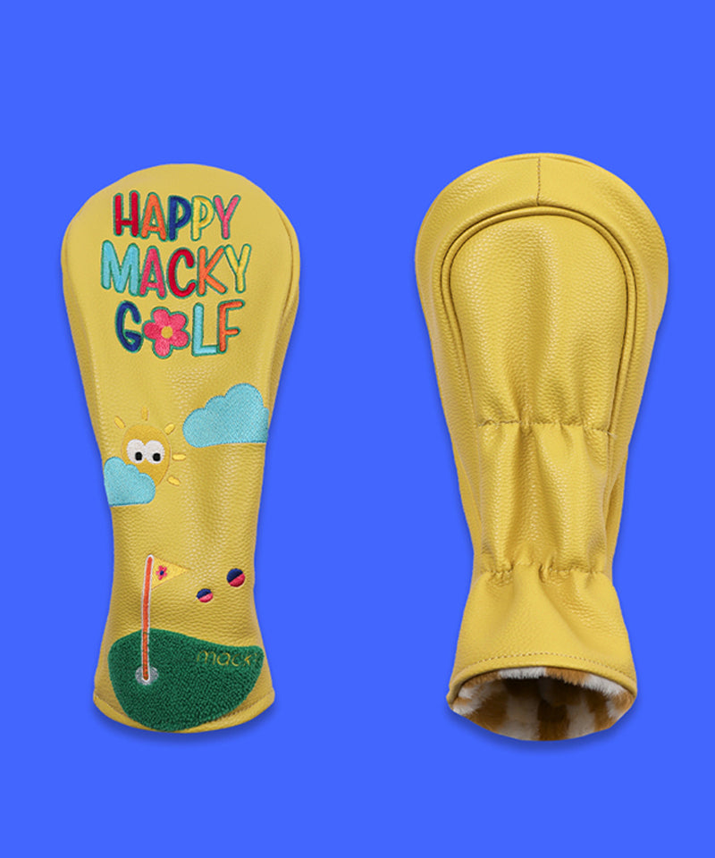 MACKY Golf: Happy Driver Cover - Mustard