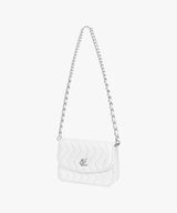 FAIRLIAR Chain Belt Set Hip Bag - White