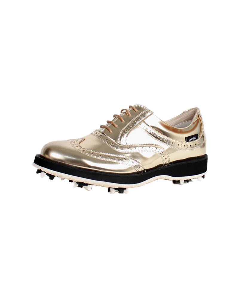 [Warehouse Sale] Giclee No.21 Premium Leather Golf Shoes - Gold