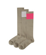 Amazing Cre 3Piece Knee Socks - Melange Beige