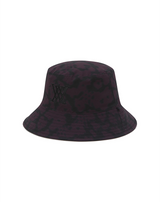 Unisex Flower Pattern Reversible Bucket Hat - Black