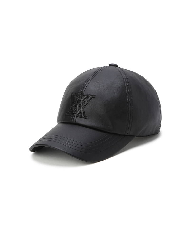Unisex Leather Like Cap - Black