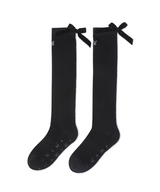 Women's Ribbon Knee Socks - Black