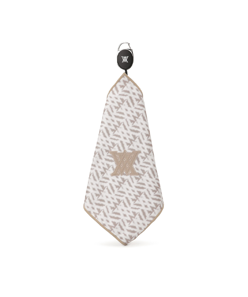 Unisex Logo Pattern Reel Towel - Light Beige