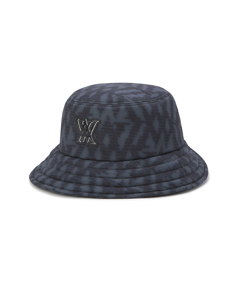 Women's Logo Pattern Hat - Black