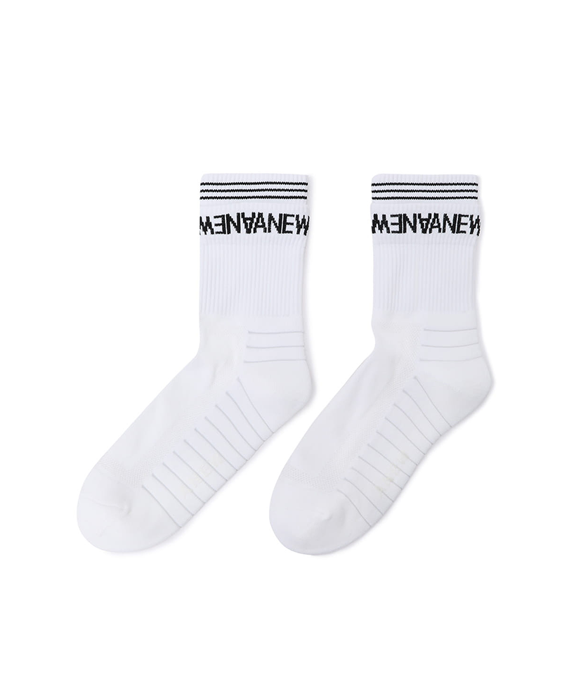 Men's Essential Middle Socks - White