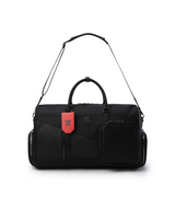 Unisex Fabric Mix Boston Bag - Black