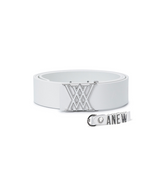 Women's Logo Ring Belt - White