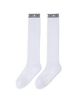 Women's Aqua Mesh Knee Socks - White