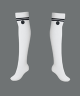 Slim Golf 50cm Over The Knee Socks - White