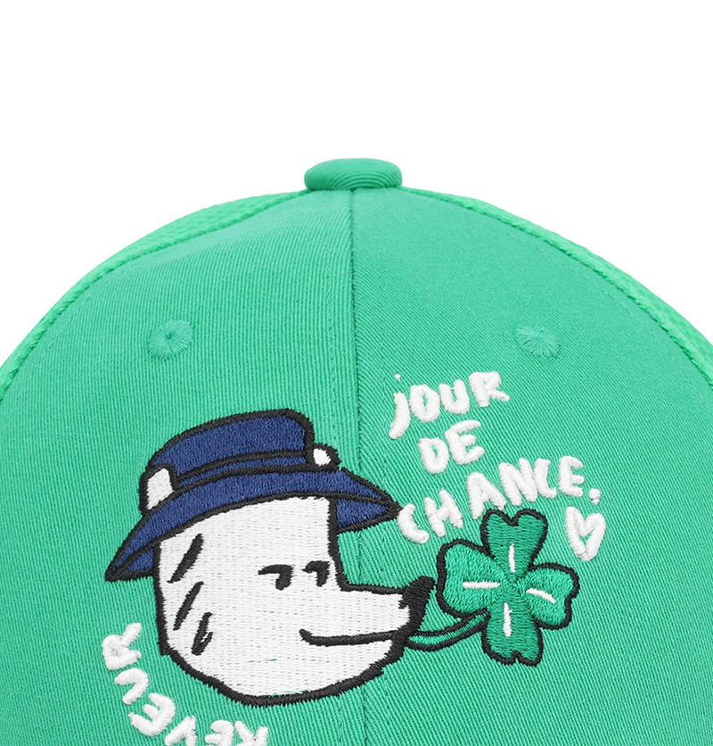 Castelbajac Men's Color Block Mesh Character Ball Cap - Green